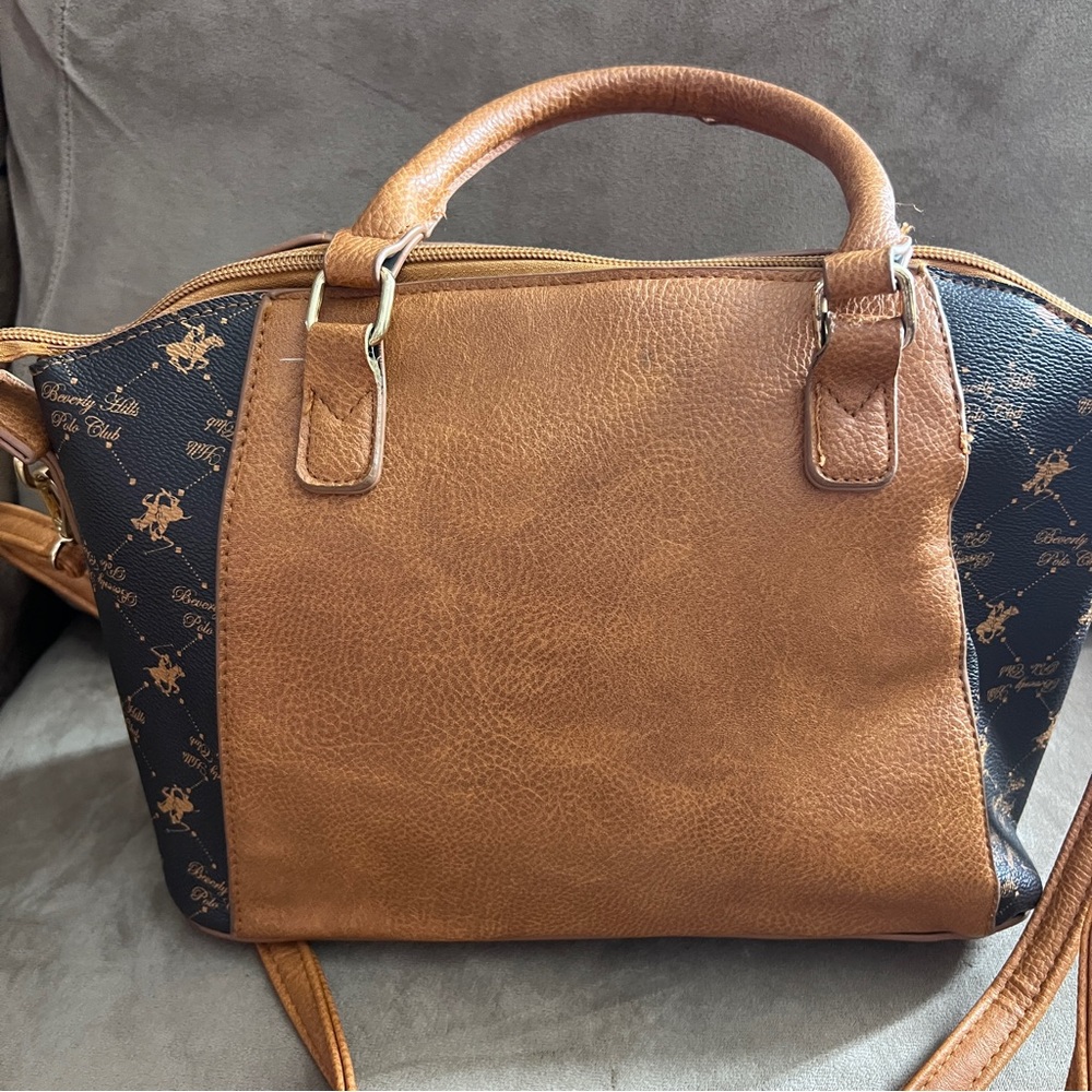 Polo by Ralph Lauren Brown and Black Shoulder Bag - Picture 2 of 10